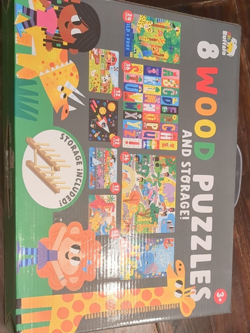 Buffalo David Bitton Black Box with Colorful Puzzle Artwork - Picture 2 of 2
